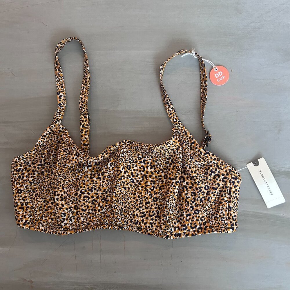 NWT SEAFOLLY ANTHROPOLOGIE SPIRIT ANIMAL BRALETTE BIKINI TOP Size 14 DD NEW - Picture 12 of 13